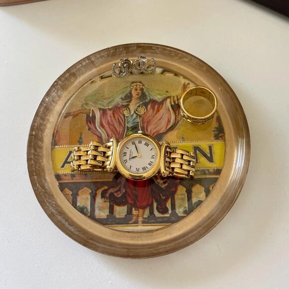 Decoupage Jewelry Tray Trinket Tray Vanity Tray - Picture 2 of 3